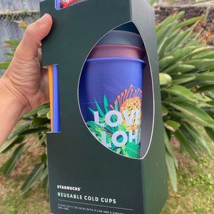 Brand New Hawaii Reusable Plastic Cups 5 colors